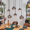 Ripoll hanging light, globe light, pendant light clear, Smoke-coloured, 6-light sources