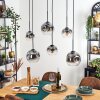 Ripoll hanging light, globe light, pendant light clear, Smoke-coloured, 6-light sources