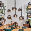 Ripoll hanging light, globe light, pendant light clear, Smoke-coloured, 6-light sources