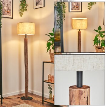 Bassagoda floor lamp Ecru, black, 1-light source