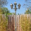Naofe lamp post, path light brown, gold, 3-light sources
