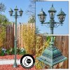 Naofe lamp post, path light green, black, 3-light sources