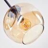 Ripoll ceiling light, globe light Amber, 5-light sources