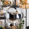 Gastor hanging light, globe light, pendant light Amber, chrome, clear, Smoke-coloured, 8-light sources