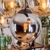 Gastor hanging light, globe light, pendant light Amber, chrome, clear, Smoke-coloured, 8-light sources