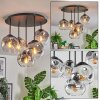 Ripoll ceiling light, globe light clear, Smoke-coloured, 5-light sources