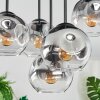 Ripoll ceiling light, globe light clear, Smoke-coloured, 5-light sources