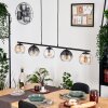 Koyoto hanging light, globe light, pendant light Amber, clear, Smoke-coloured, 5-light sources