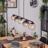 Koyoto hanging light, globe light, pendant light Amber, clear, Smoke-coloured, 5-light sources