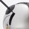 Koyoto hanging light, globe light, pendant light Amber, chrome, clear, Smoke-coloured, 8-light sources