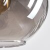 Ripoll hanging light, globe light, pendant light Amber, clear, Smoke-coloured, 8-light sources