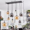 Ripoll hanging light, globe light, pendant light Amber, clear, Smoke-coloured, 8-light sources