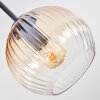 Koyoto ceiling light, globe light Amber, clear, Smoke-coloured, 5-light sources