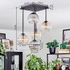 Koyoto ceiling light, globe light Amber, clear, Smoke-coloured, 5-light sources