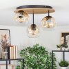 Ripoll ceiling light, globe light Ecru, black, 3-light sources