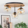 Ripoll ceiling light, globe light Ecru, black, 3-light sources