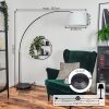 Bassagoda floor lamp, Arch lamps chrome, black, 1-light source, Fabric lampshade