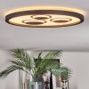 Ilyan ceiling light, Panel LED black, 1-light source