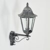 Lignac outdoor wall light, wall light black, silver, 1-light source, Motion sensor