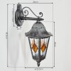 Lignac outdoor wall light, wall light black, silver, 1-light source