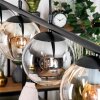 Gastor hanging light, globe light, pendant light Amber, clear, Smoke-coloured, 4-light sources