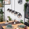 Koyoto hanging light, globe light, pendant light clear, Smoke-coloured, 5-light sources
