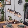 Koyoto hanging light, globe light, pendant light Amber, clear, Smoke-coloured, 5-light sources