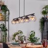 Koyoto hanging light, globe light, pendant light Amber, clear, Smoke-coloured, 5-light sources