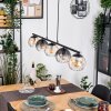 Koyoto hanging light, globe light, pendant light Amber, clear, Smoke-coloured, 5-light sources