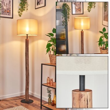 Bassagoda floor lamp Ecru, black, 1-light source