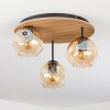 Ripoll ceiling light, globe light Ecru, black, 3-light sources