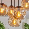 Ripoll ceiling light, globe light Amber, 5-light sources