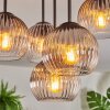Koyoto ceiling light, globe light 41 cm clear, Smoke-coloured, 5-light sources
