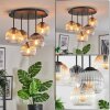 Koyoto ceiling light, globe light 37 cm Amber, clear, Smoke-coloured, 5-light sources