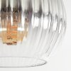 Koyoto ceiling light, globe light 37 cm Amber, clear, Smoke-coloured, 5-light sources