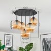 Koyoto ceiling light, globe light 41 cm Amber, 5-light sources