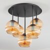 Koyoto ceiling light, globe light 41 cm Amber, 5-light sources