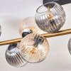 Koyoto ceiling light, globe light gold, black, 10-light sources