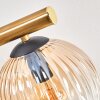 Koyoto ceiling light, globe light gold, black, 10-light sources