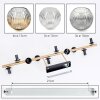 Ripoll ceiling light, globe light gold, black, 10-light sources