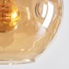 Ripoll hanging light, globe light, pendant light Amber, Smoke-coloured, 8-light sources