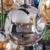 Ripoll hanging light, globe light, pendant light Amber, Smoke-coloured, 8-light sources