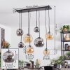 Ripoll hanging light, globe light, pendant light Amber, Smoke-coloured, 8-light sources