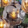 Ripoll hanging light, globe light, pendant light Amber, Smoke-coloured, 8-light sources