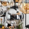 Gastor hanging light, globe light, pendant light Amber, chrome, clear, Smoke-coloured, 8-light sources