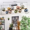 Koyoto ceiling light, globe light gold, black, 10-light sources