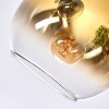 Koyoto ceiling light, globe light gold, black, 10-light sources