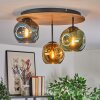 Ripoll ceiling light, globe light Ecru, black, 3-light sources