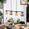 Gastor hanging light, globe light, pendant light Amber, Smoke-coloured, 4-light sources