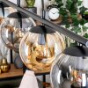 Gastor hanging light, globe light, pendant light Amber, Smoke-coloured, 4-light sources